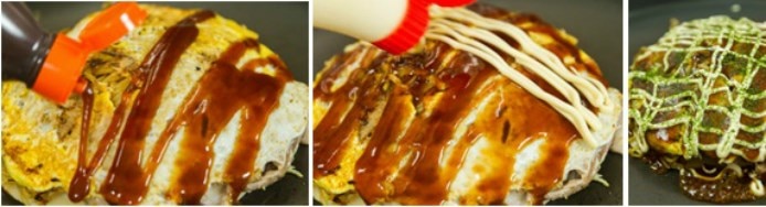 Okonomiyaki y mayonesa japones