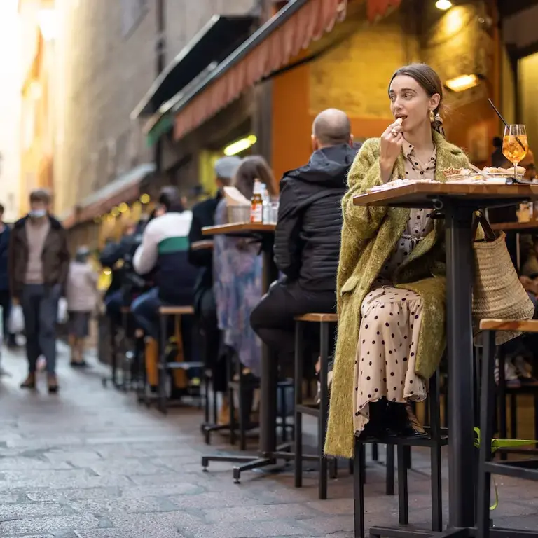 Girl taking a tasting tour