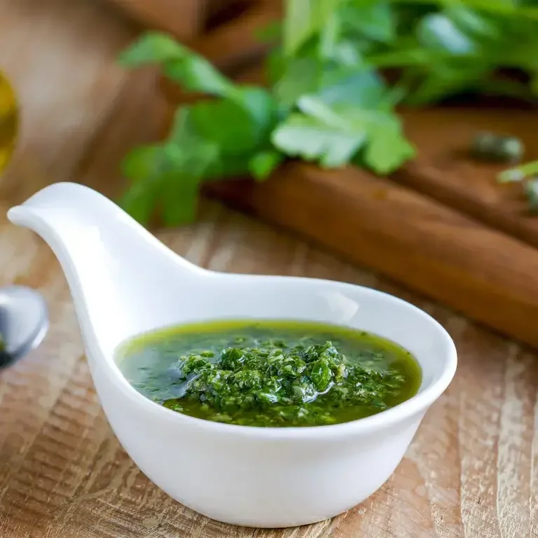 a bowl of salsa verde