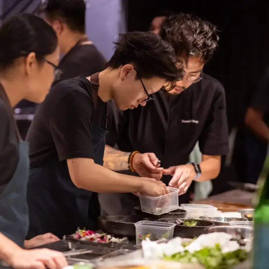 Chefs preparing food at Kita Food Festival