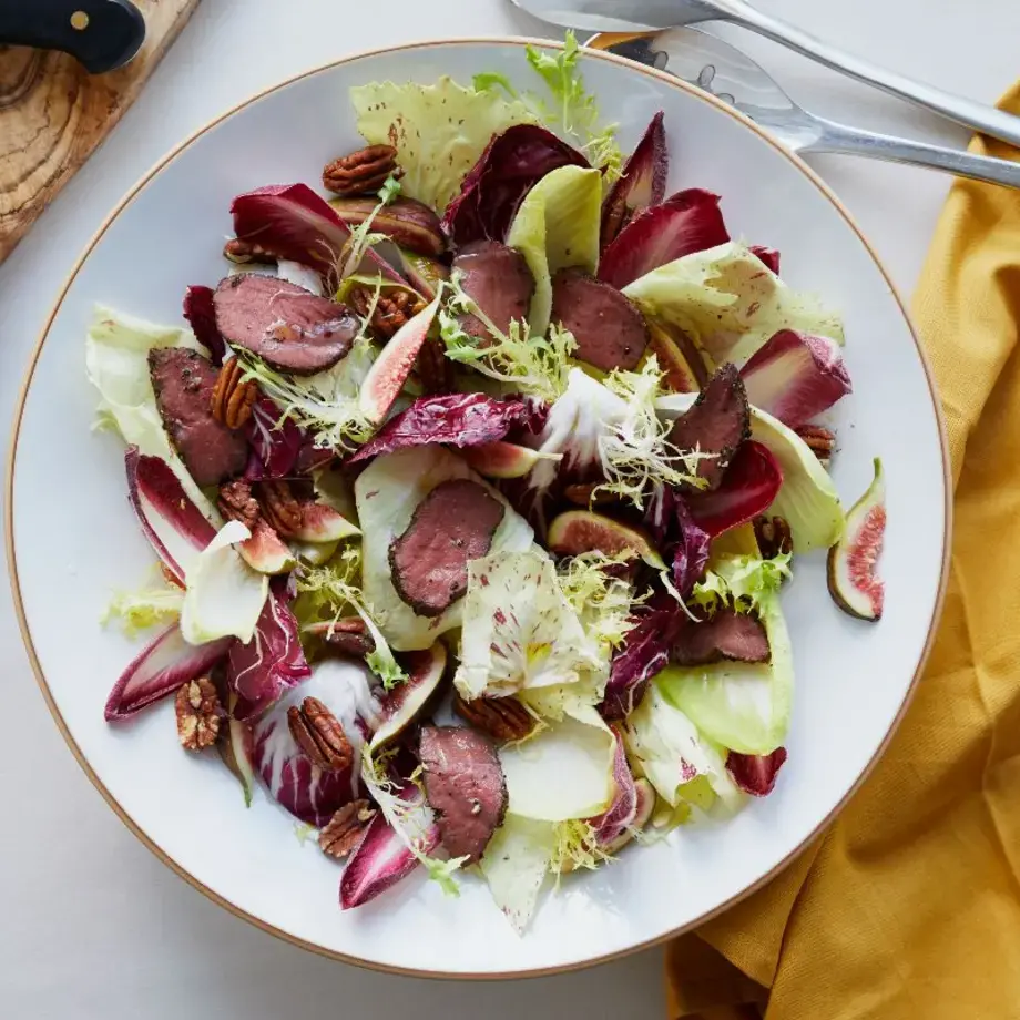 Peppered venison salad.