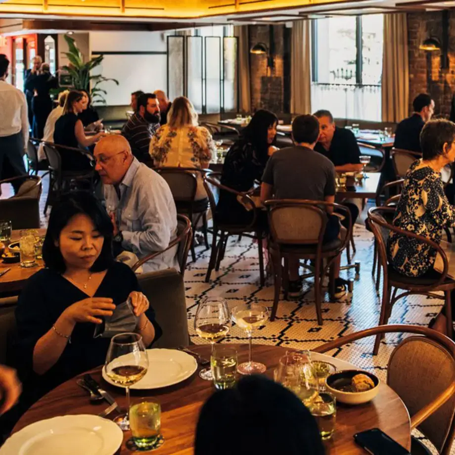 The busy dining room at Francie.