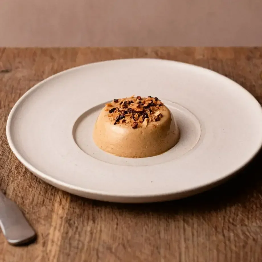 Spiced pumpkin and coffee panna cotta.