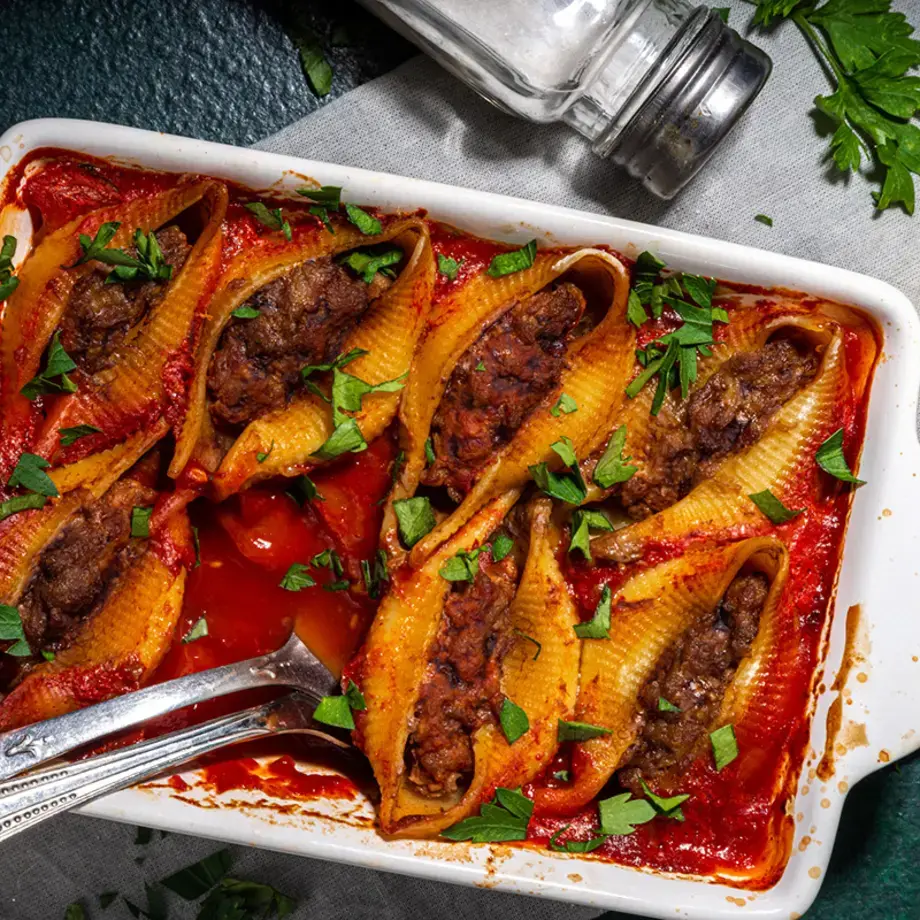 stuffed shells with meat - Fine Dining Lovers