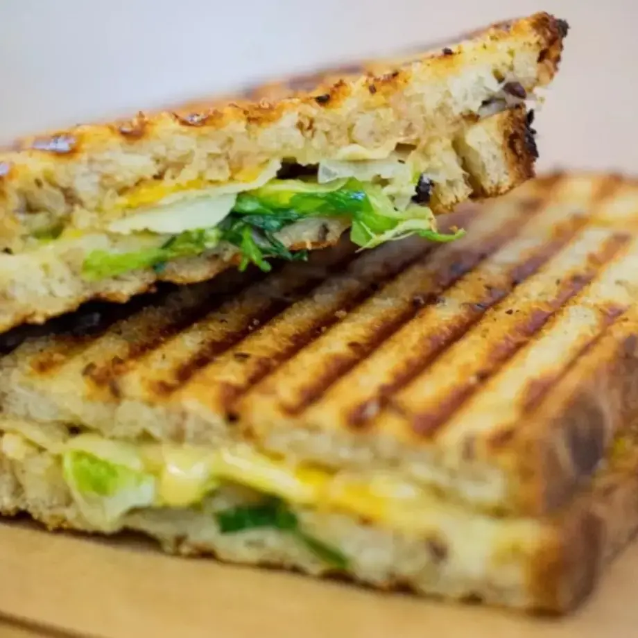 Alexandre Mazzia's Croc-Mazz toasted sandwich.