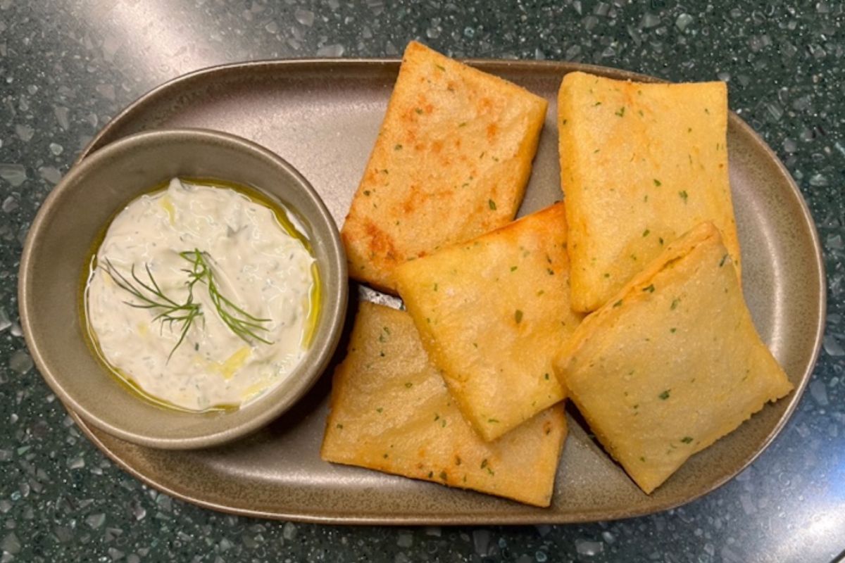 Panelle with tzatziki recipe by chef Sara Aqel.