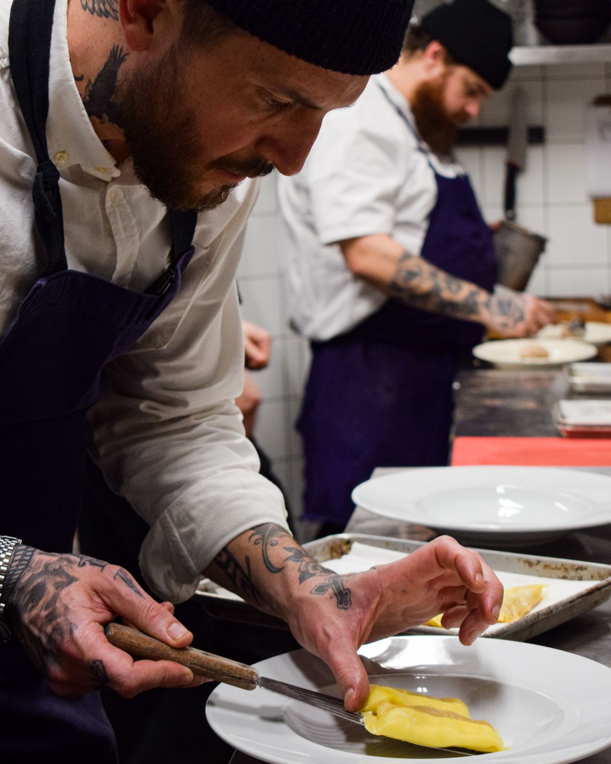 Chefs at work at Barroco in Montreal.