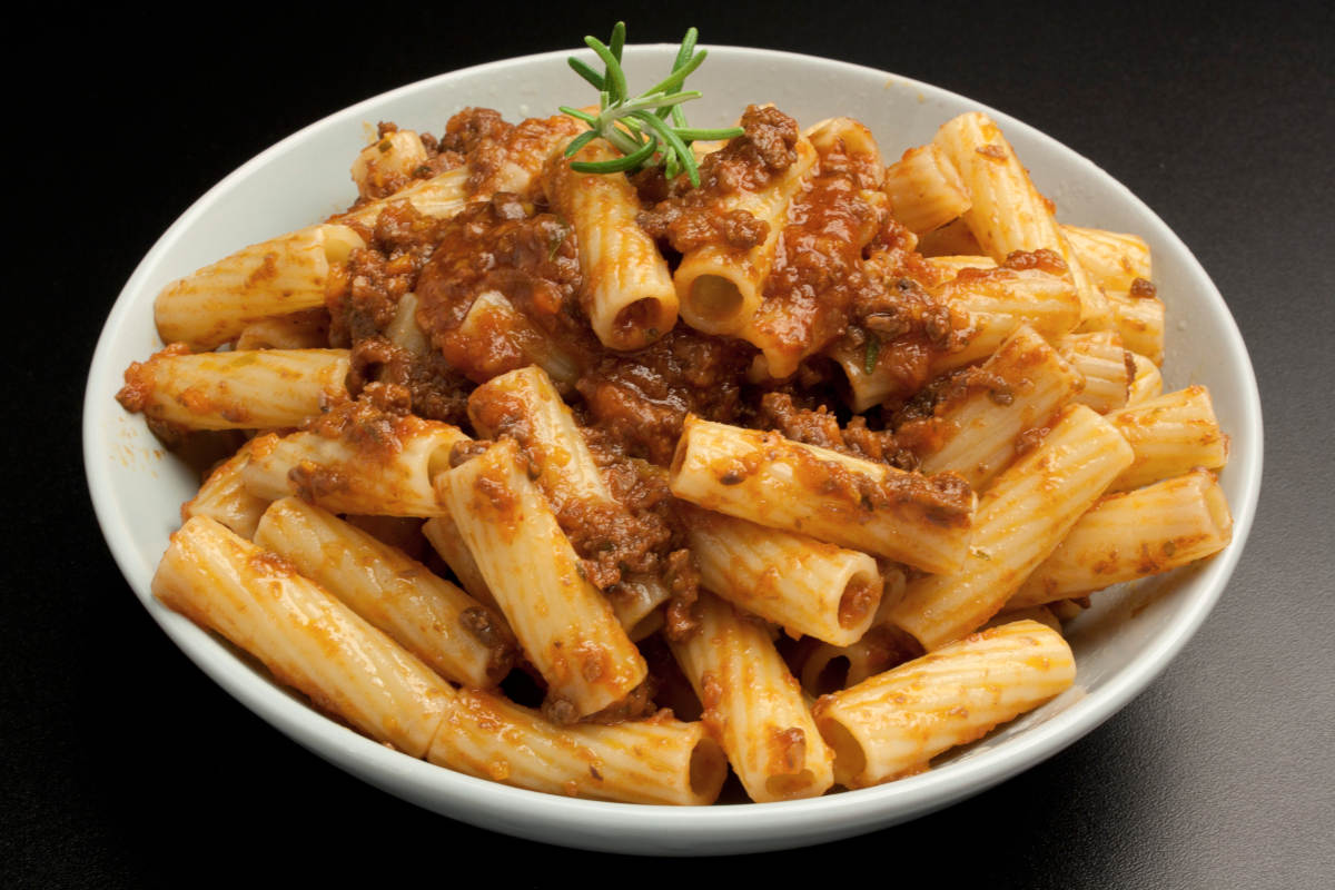 Pork mince ragu with rigatoni