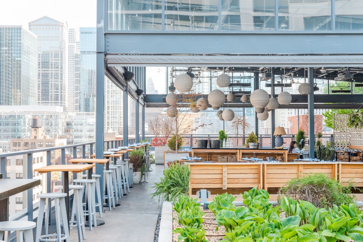 The outdoor space at Bar Avec in Chicago.