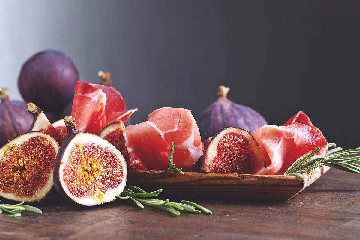 Parma ham with figs