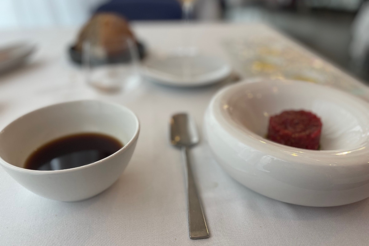 sheep broth and tartare