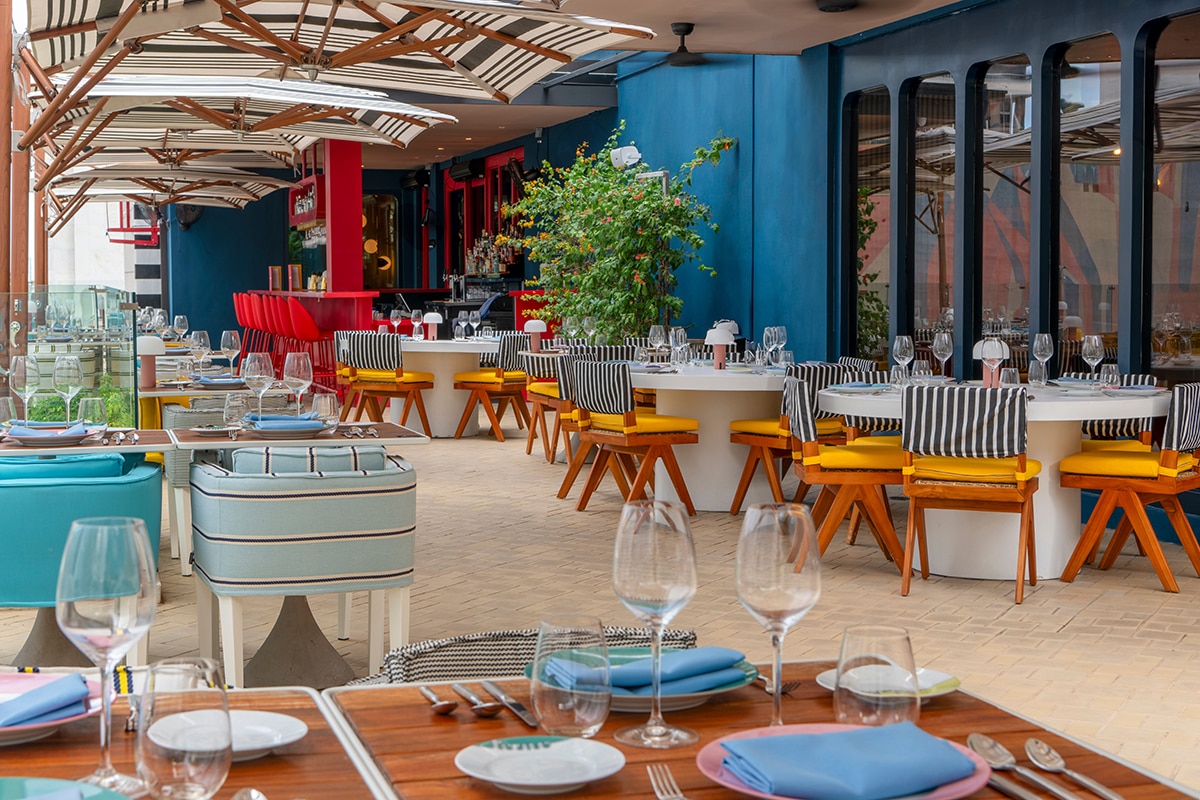 The terrace at Torno Subito Miami.