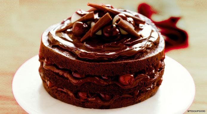 Chocolate Cake with Cherries