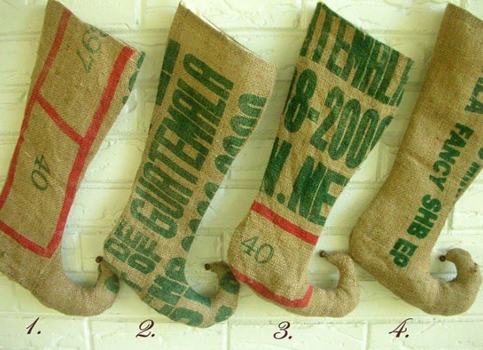 Burlap Stockings |  Colorful